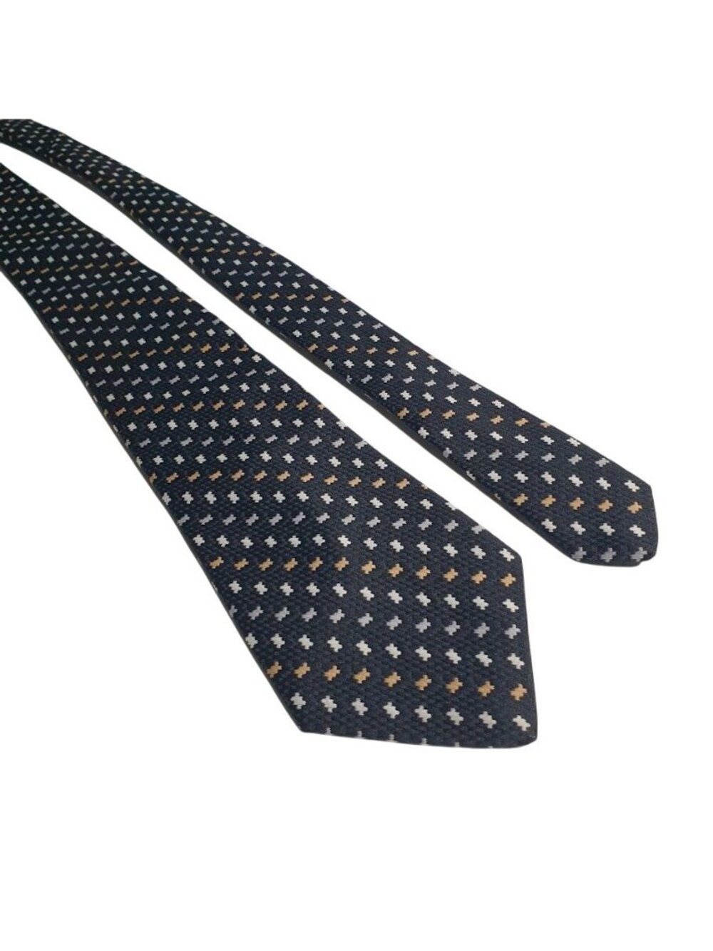 Sweet Neckwear Polyester Black Gold White Gray Geometric Print Tie Men Classic